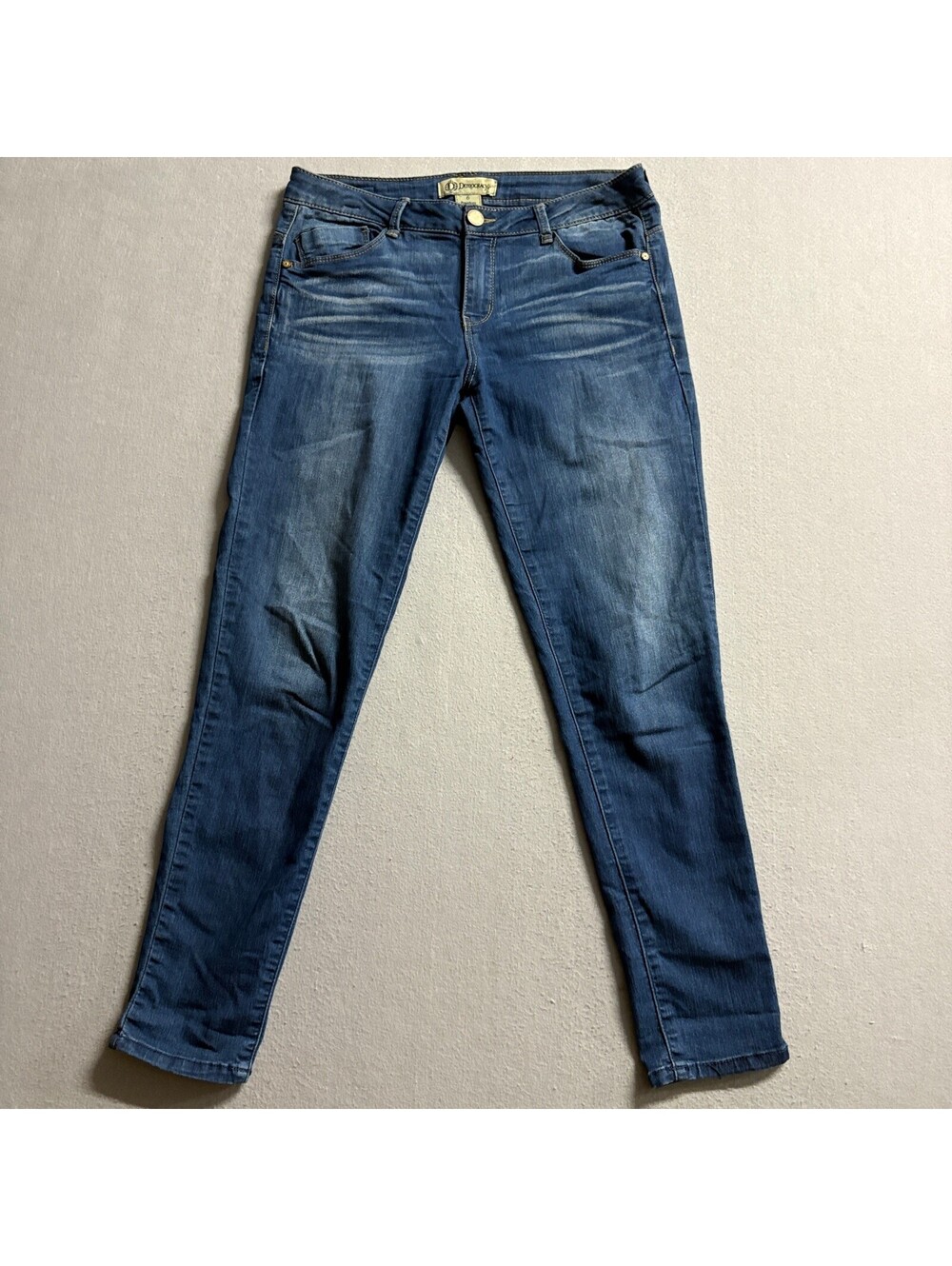 Democracy Freedom Ankle Skimmer Jeans Womens 6 Blue Denim Stretch Crop